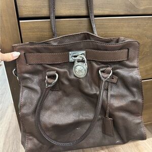 Michael Kors Dark Brown Leather Tote